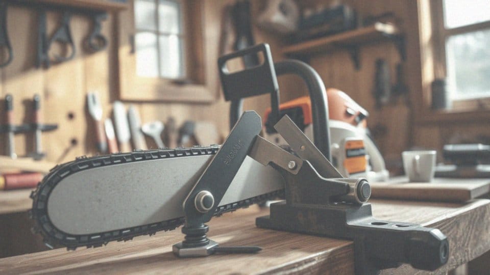 Jak utrzymać ten sam kąt podczas całego procesu ostrzenia łańcucha?