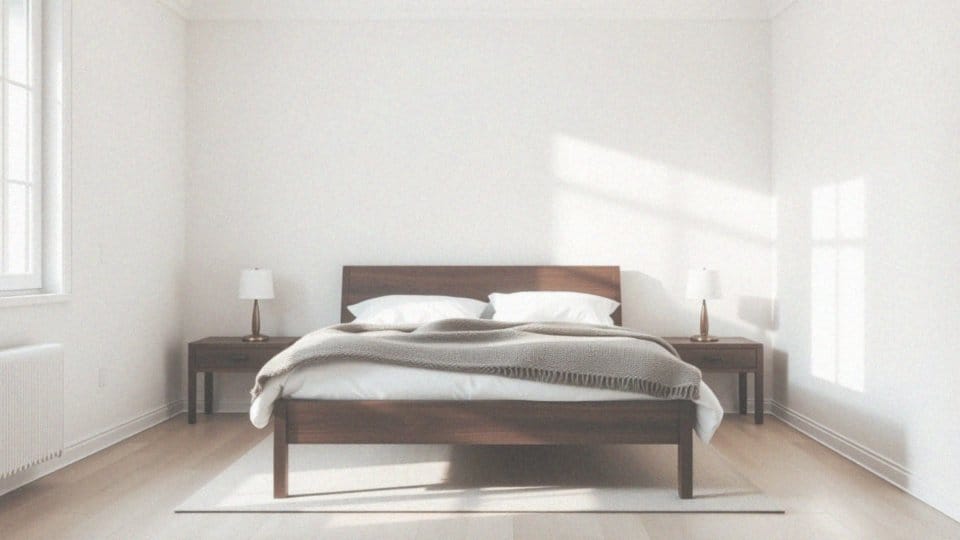 Jakie są zalety jasnych kolorów ścian w sypialni z ciemnymi meblami?