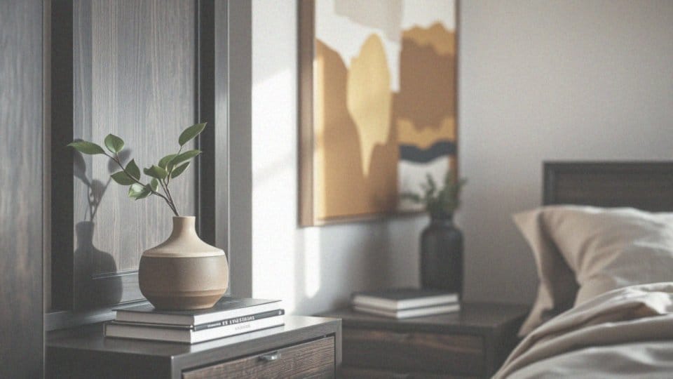 Jakie akcenty kolorystyczne można dodać do ciemnych mebli w sypialni?