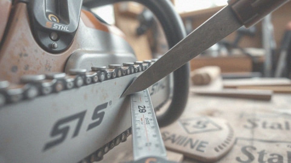 Kąt ostrzenia łańcucha STIHL – jak go prawidłowo ustawić?